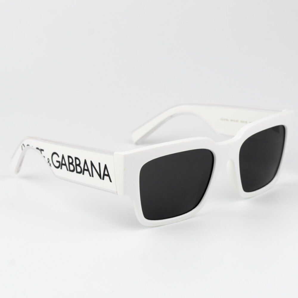 SALE! NEW D&G DG6184 331287 White Dark Grey Square Unisex Sunglasses - Picture 8 of 14